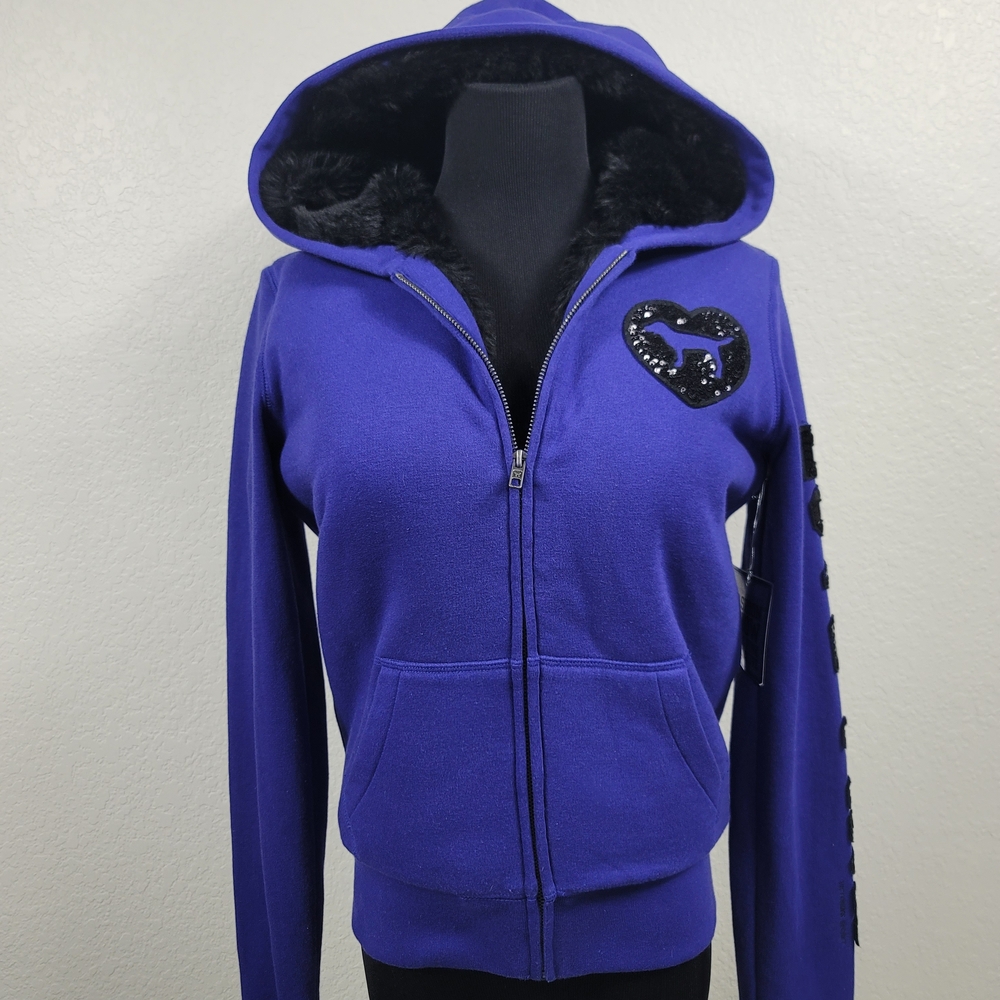 Victoria's Secret PINK Fashion Show FAUX Fur Hoodie
